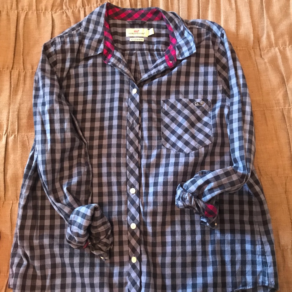 Vineyard Vines Checkered Button Up